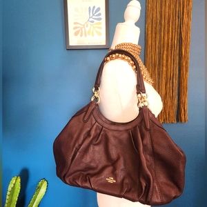 Coach Lily Shoulder Bag Natural Pebble Leather - Oxblood F12155 - NWOT